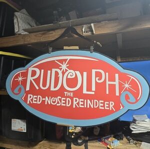 Rudolph The Red Nose Reindeer Sign